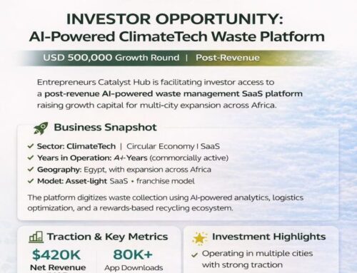 Entrepreneurs Catalyst Hub: Investor Opportunity – ClimateTech Platform Expanding Across Africa
